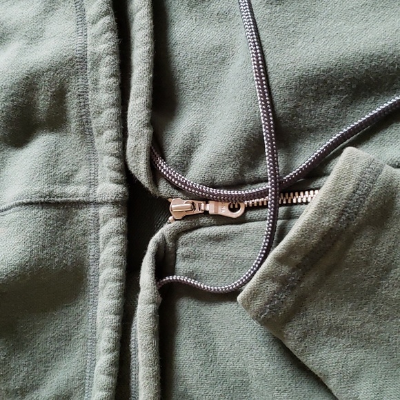 ESSENTIAL ELEMENTS Green Full Zip Hoodie Parachute Cord Drawstring SZ. M  NWOT - Picture 2 of 10